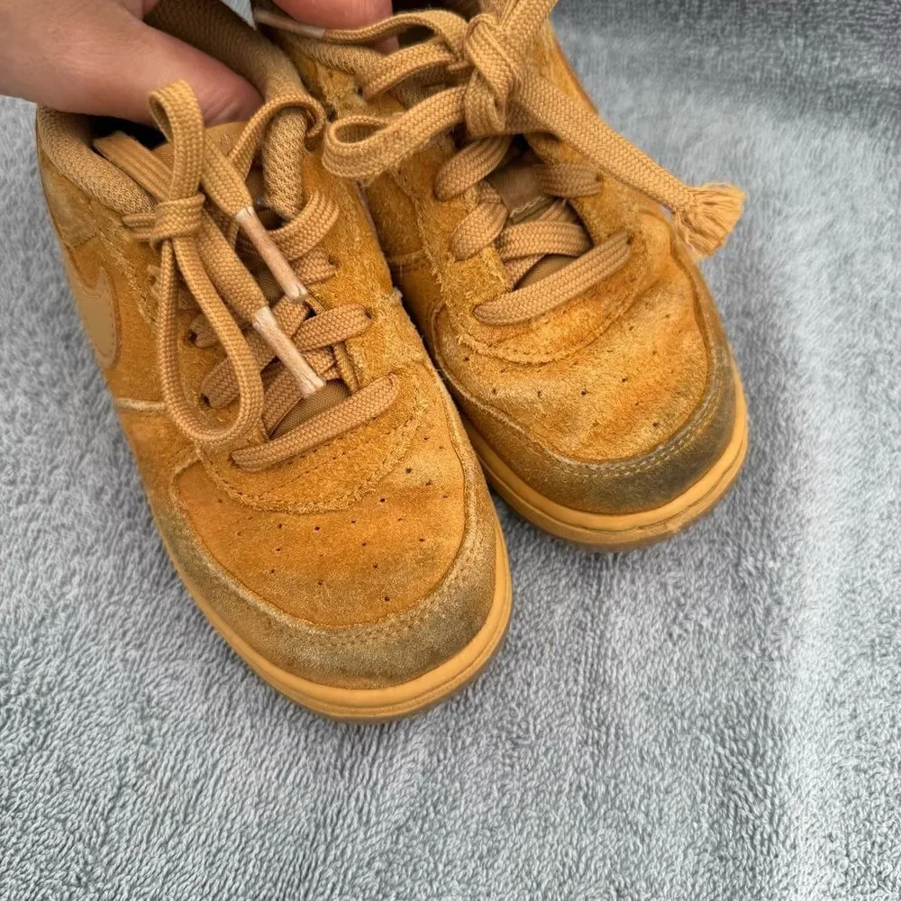 Infant Nike Air Force 1 Low LV8 3 TD Shoe “Wheat” Tan Brown